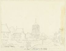 RP-T-1888-A-1784(V)_De kerk in het dorp Acquoy, Hermanus Petrus Schouten, 1757 - 1822